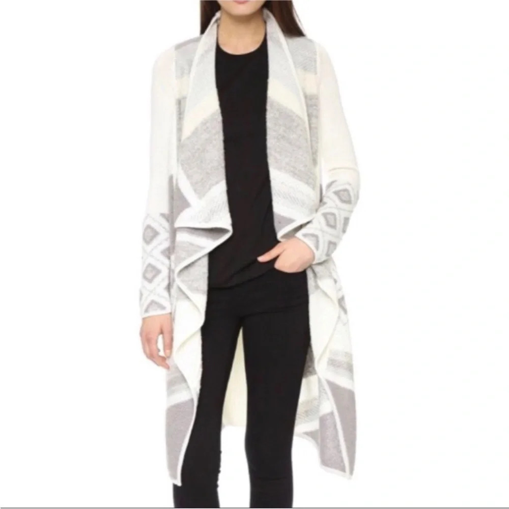 VINCE Alpaca and wool blend long cardigan